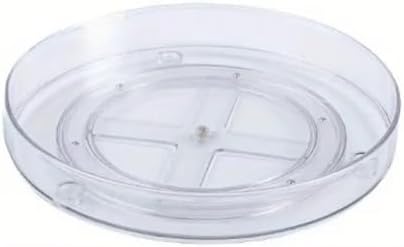 Clean & Neat Home Small Lazy Susan Organiser Turntable Clear for Cabinet, Kitchen, Bathroom Corners (Small)